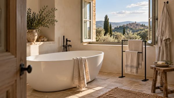 Top idées de porte serviettes sur pied pour sublimer votre salle de bain